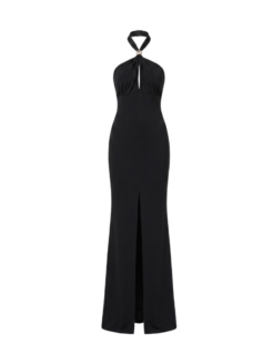 Vestito lungo nero/gold
