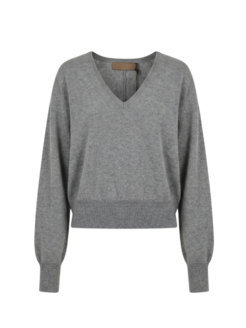 Maglia con scollo a V grigia