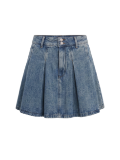 Gonna Pleated Denim Mini