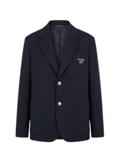 Blazer blu navy con scollo a V