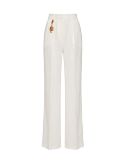 Pantalone bianco con accessorio
