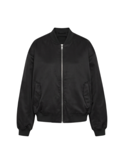 Giacca Satin Bomber nera