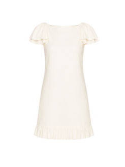 Vestito in crêpe couture bianco