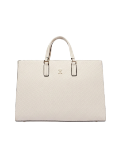 Borsa a spalla Th Daily Satchel Mono crema