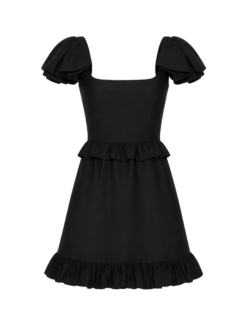 Vestito in Crêpe Couture nero