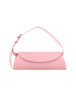 Borsa a tracolla Cannolo Mini in pelle rosa