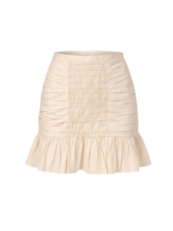 Gonna groffata beige