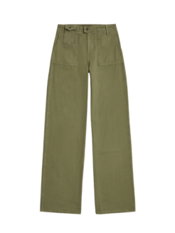 Jeans verde con tasche