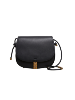 Borsa a tracolla Saddle con nodi nera