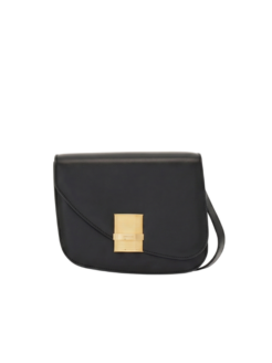 Borsa a tracolla asimmetrica nera