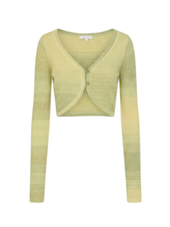 Cardigan cropped lime