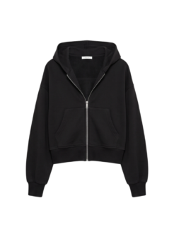 Felpa nera con zip