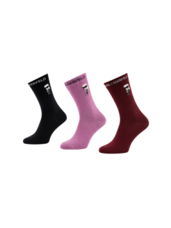 Calzini Ikon neri/rosa/bordeaux