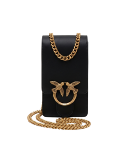 Borsa a tracolla Love One Smart nera con fibbia dorata