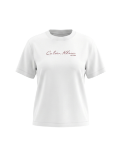T-Shirt bianca con logo CK