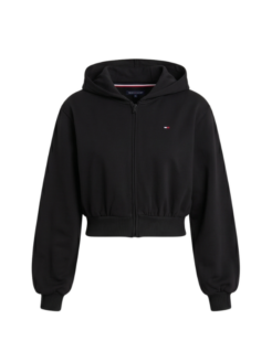 Felpa cropped nera