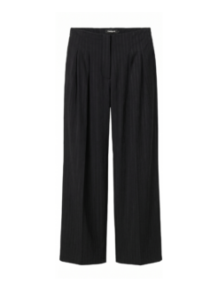 Pantalone gessato nero