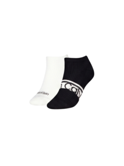 Calzini Women Sneaker 2P Logo Strip bianchi/neri
