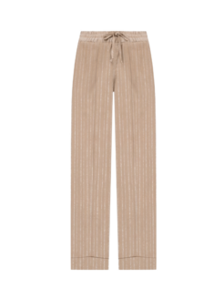 Pantalone gessato beige