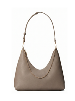 Borsa a spalla Hobo martellata beige
