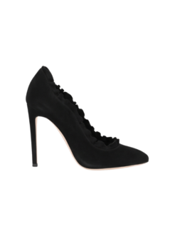Décolleté nero in camoscio