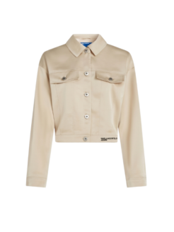 Blazer beige satinato